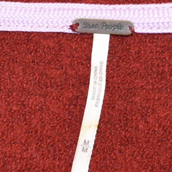 Free People Rust Cardigan M Oversized Boho Slouchy Indie Artsy Cozy Fall Layer - Picture 10 of 10